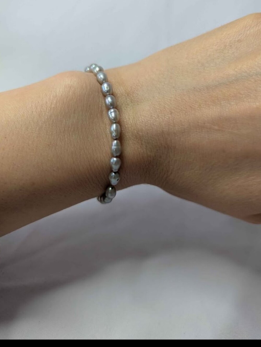 Silver Pearl Beaded Bracelet - Elegant Minimalist Bracelet